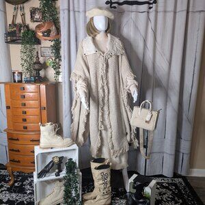 Chintamani Custom Hand Made Kimono Wrap Coat One Size NWOT